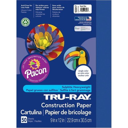 TRU-RAY Paper, Const, 9X12, Rylbe, 50Sh Pk PAC103017